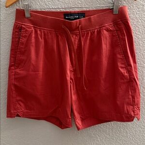 Abercrombie & Fitch Men’s All Day Sienna Red Pull-On Shorts Size Small
